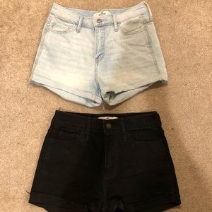 Hollister high waisted jean shorts bundle